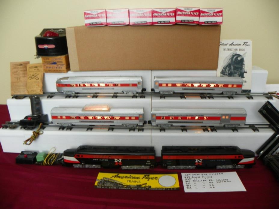 AMERICAN FLYER THE CLIPPER PASSENGER SET 5670TRH MANY EXTRAS
