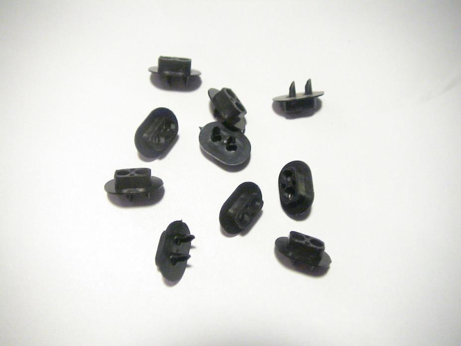 10 Black Plastic Double Hoods for S Scale D type Signals