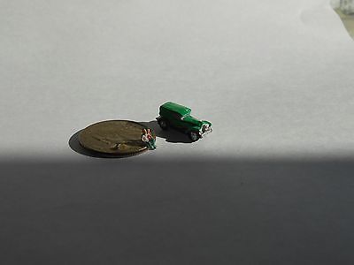 Z SCALE GREEN PIERCE TRANSPORT   AUTO/VEHICLE HANDPAINTEd FOR TRAIN LAYOUT
