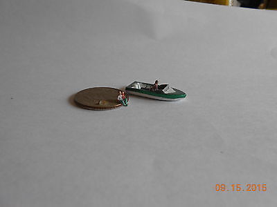 Z SCALE GREEN SPEED BOAT VEHICLE/AUTO CAST METAL FOR TRAIN LAYOUT