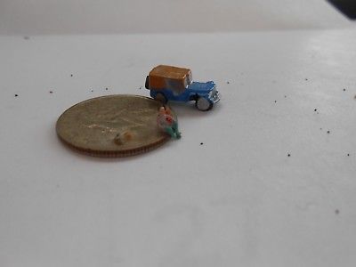 Z SCALE  BLUE   JEEP VEHICLE/AUTO CAST METAL GREAT 4 MARKLIN TRAIN LAYOUT