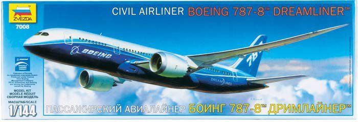 Zvezda 1/144 Boeing 787-8 Dreamliner 7008