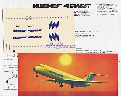 Decals: 1/144 Douglas DC-9 Hughes Airwest + 