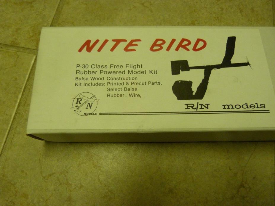 Vintage RN Models Nite Bird P30 Balsa Wood model kit
