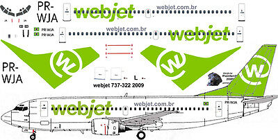 Webjet Boeing 737-300 decals for Minicraft 1/144 kit