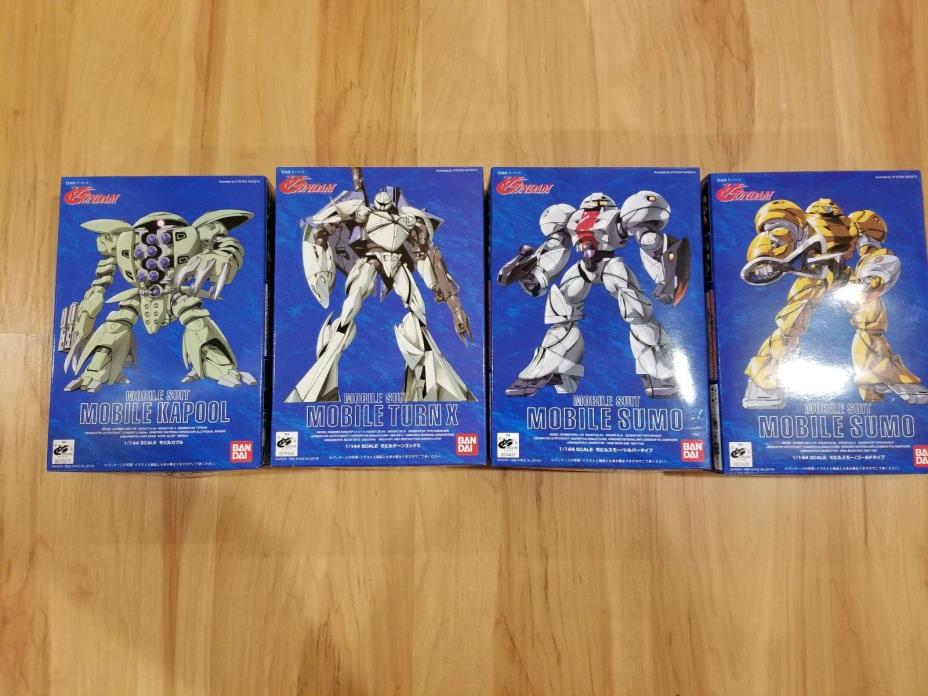 Lot of new 4 1/144 Bandai Trun A Gundam model kit.