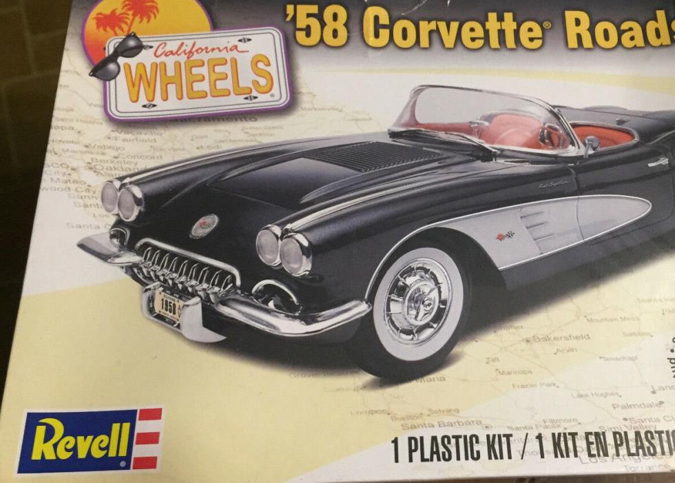 Revell Corvett 1958 Roaster Plastic Kit 85-4325 Sealed 12+