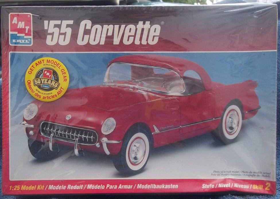 1955 Chevrolet Corvette Roadster 1/25 Scale Plastic Model Kit