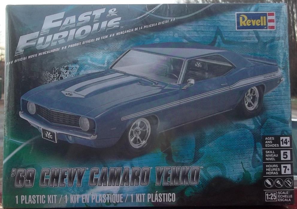 1969 Chevrolet Camaro Yenko Fast & Furious 1/25 Scale Revell Plastic Model Kit