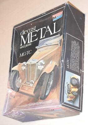 Monogram #6102 die-cast & plastic MG-TC is OPEN BOX and PARTIALLY BUILT