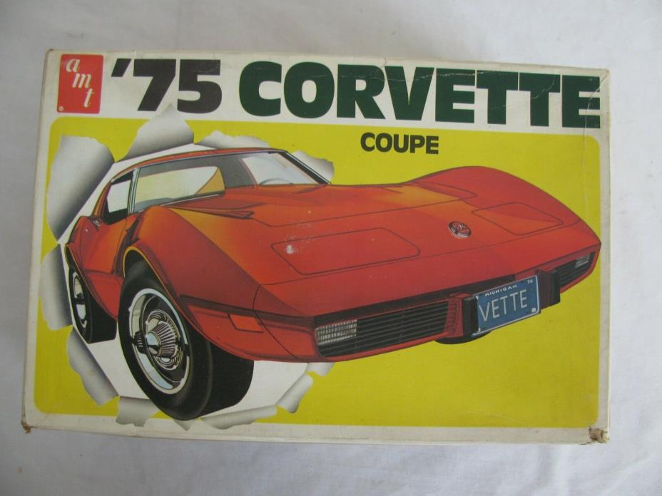 Vintage AMT 1/25 Scale 1975 Chevrolet Corvette Coupe Kit #T456 NIB