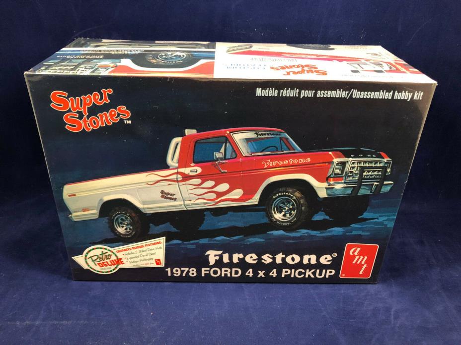 AMT Firestone 1978 Ford 4x4 Pickup 1:25 Scale Plastic Model Kit 858 New in Box