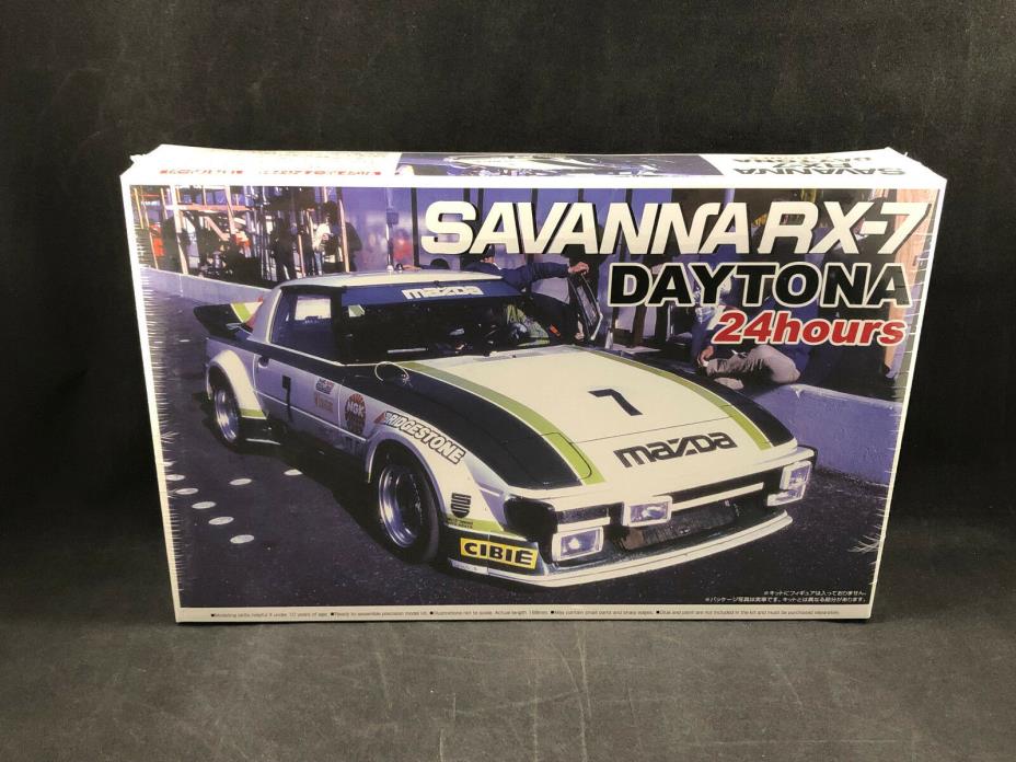 Aoshima Savanna RX-7 Daytona 24 Hours 1:24 Scale Plastic Model Kit 035009 NIB