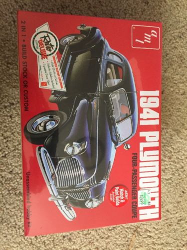 AMT 1/25 Scale 1941 Plymouth Four Passenger Coupe, Factory Sealed! NOS