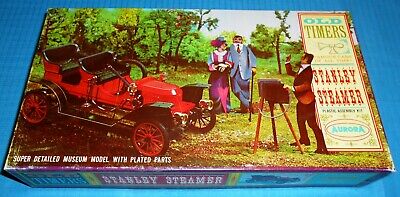 Aurora Stanley Steamer-Old Timers-Open Box 1/16 Scale Kit-Model Car Swap Meet