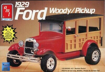 AMT ERTL 1:25 1929 Ford Woody Pickup 4 in 1 Plastic Model Kit #38592