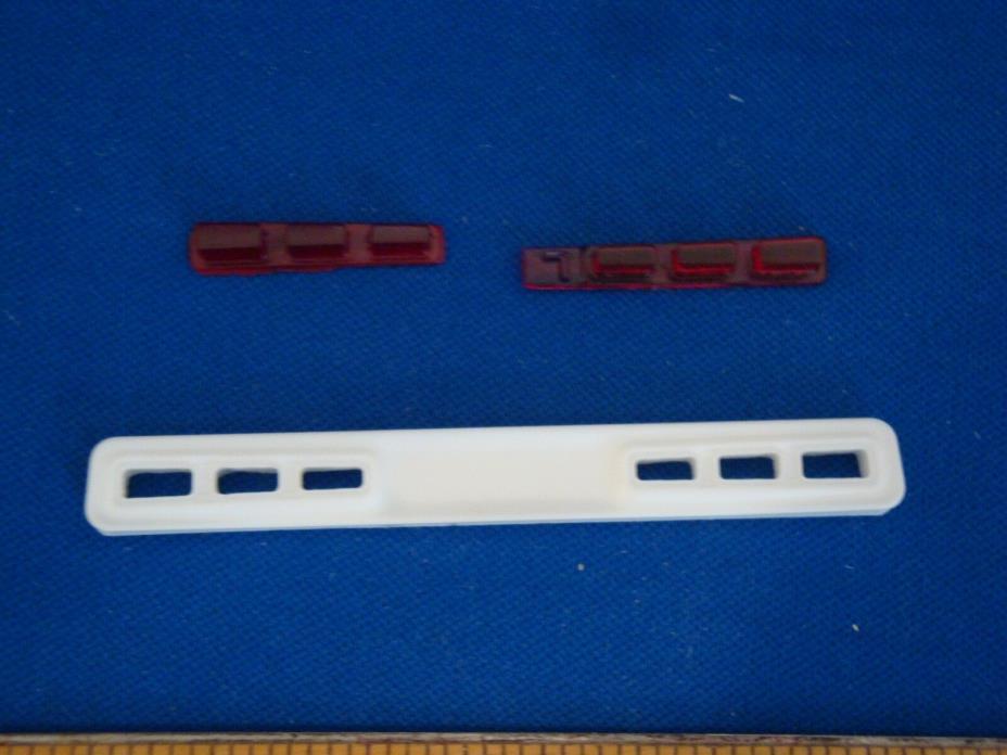Resin 1970 AMT MPC Dodge Coronet Tail Panel & CLEAR RED taillights Missing Link
