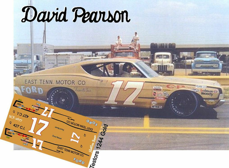 CD_2677 #17 David Pearson  1968 Ford Torino   1:18 scale DECALS