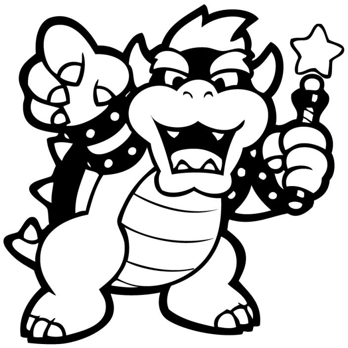 BOWSER 5 X 6 VINYL CAR TRUCK WINDOW DECAL STICKERS