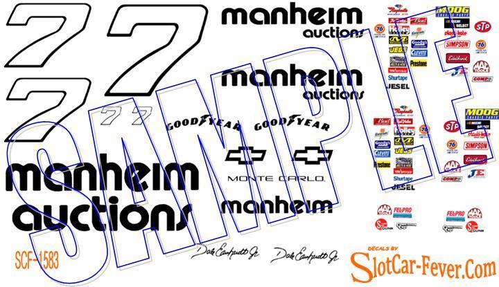 CD_1583 #7 Dale Earnhardt Jr   Manheim Auctions Chevy  1:43 Scale Decals