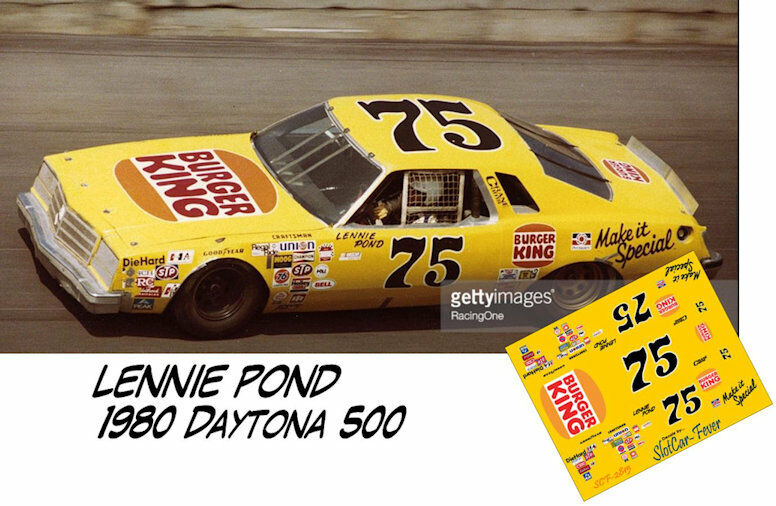 CD_2815 #75 Lennie Pond Buick Regal   1:25 Scale DECALS