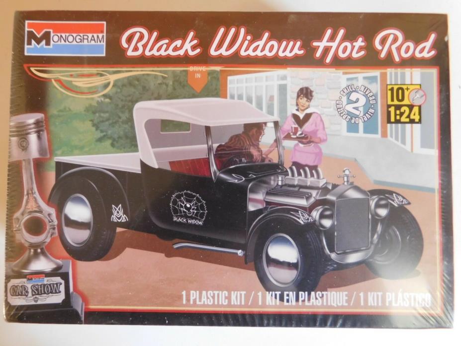 Black Widow Hot Rod Plastic Model Car Kit - Monogram 1:24 Scale