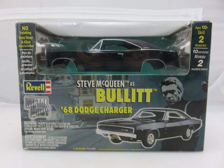 Revell STEVE MCQUEEN AS BULLITT '68 DODGE CHARGER Model Kit UNBUILT 2000