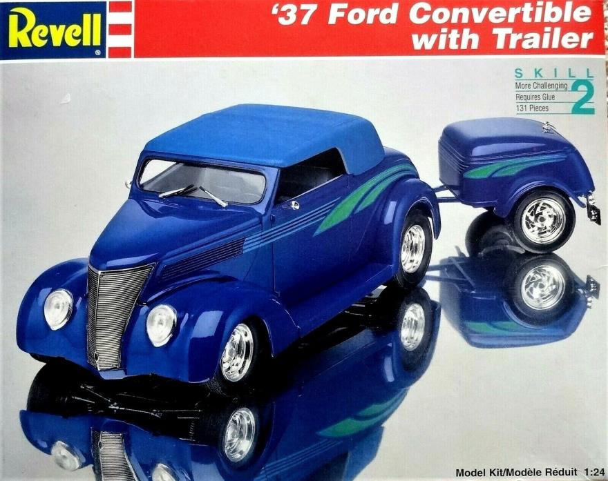 1937 Ford Convertible with Trailer ~ Revell: 1:24 Scale Model Kit