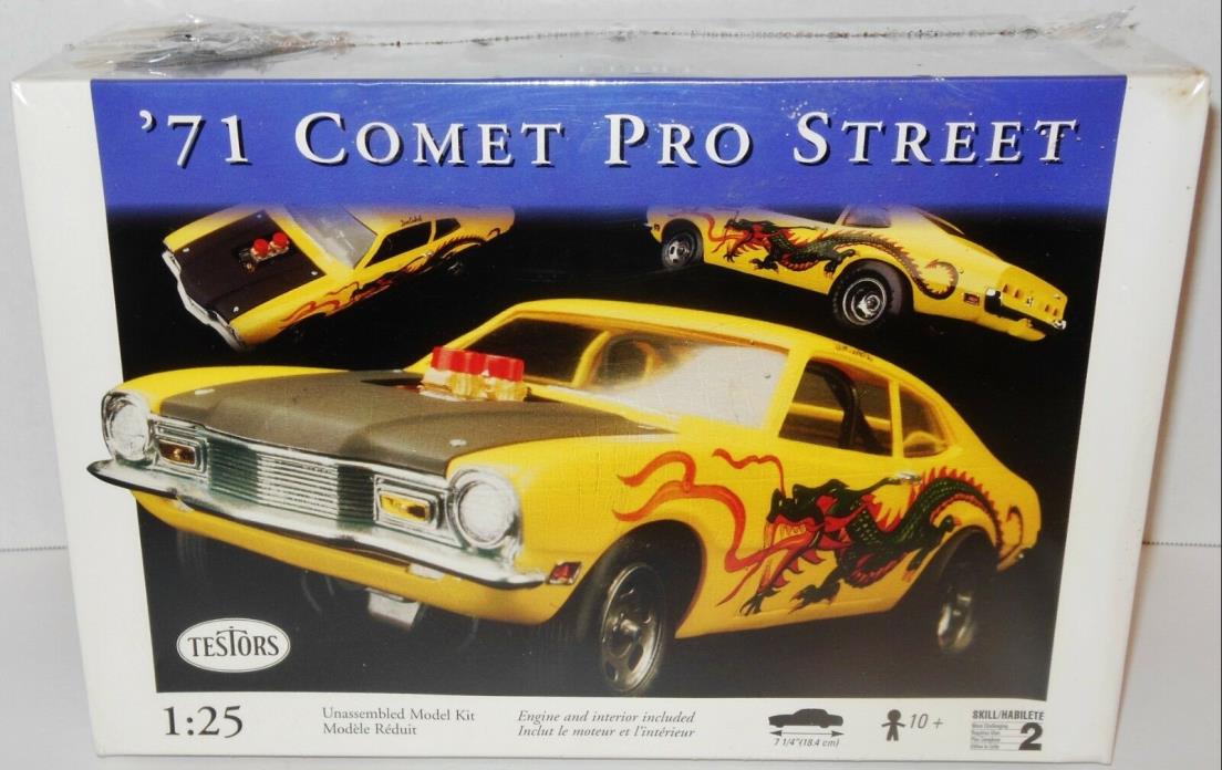 NEW: Testors 71 Comet Pro Street 1:25 Model car - Factory sealed - FREE PRIORITY