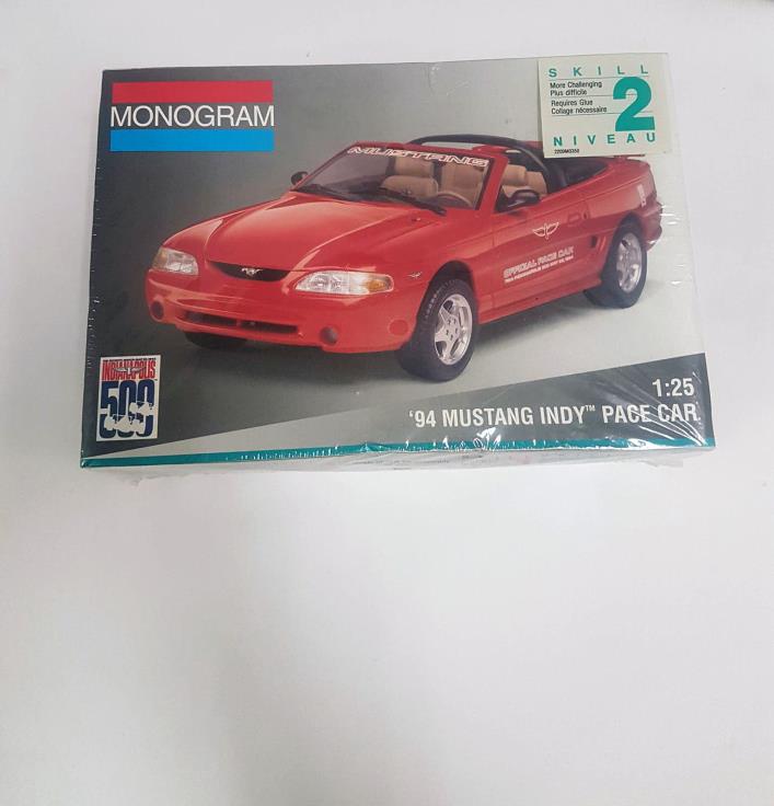 Monogram '94 Mustang Indy Pace Car Model New in Sealed Box Skill 2
