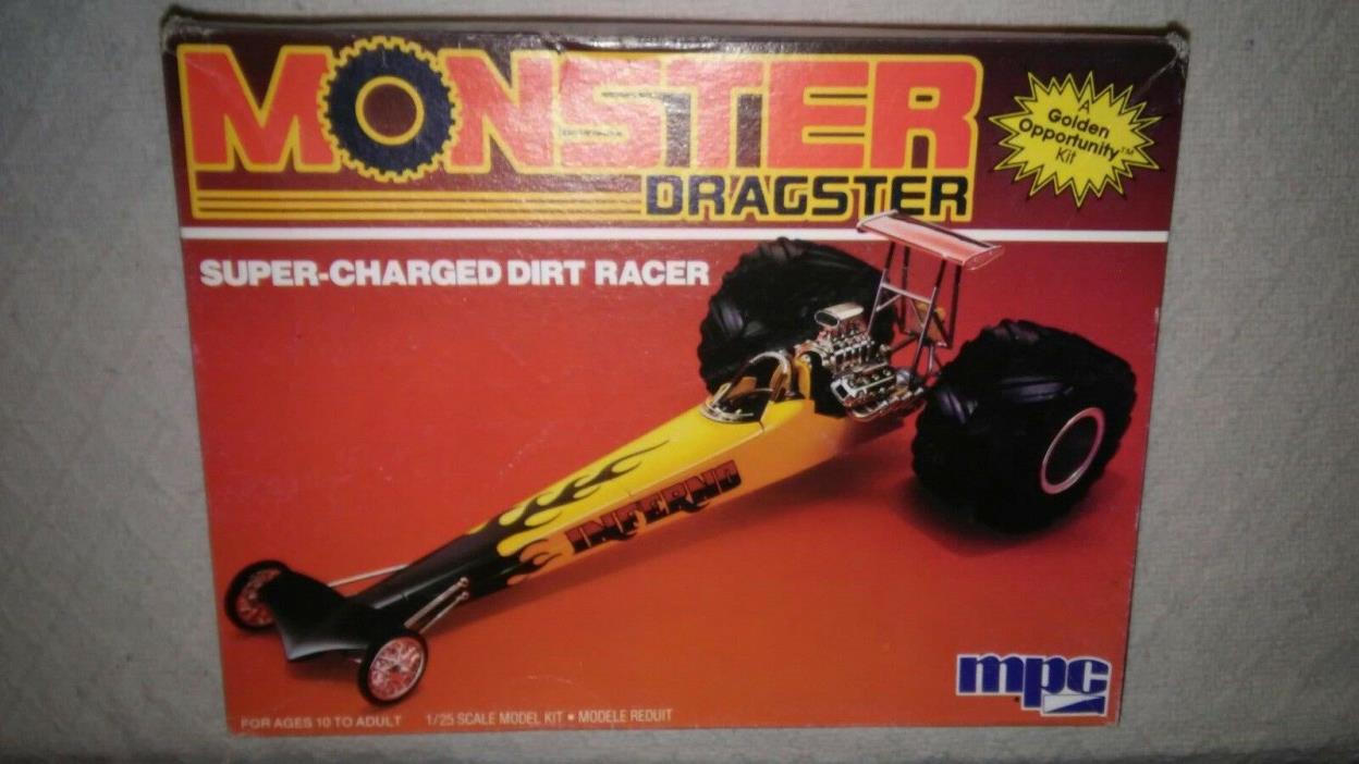 Monster Dragster Dirt Racer Super Charged 6476 MPC 1:25 Scale Model Kit Vintage