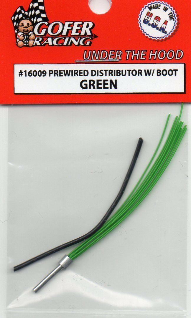 New Gofer Racing Prewired Distributor Kit Green with Black Boot 1:24-1:25 16009