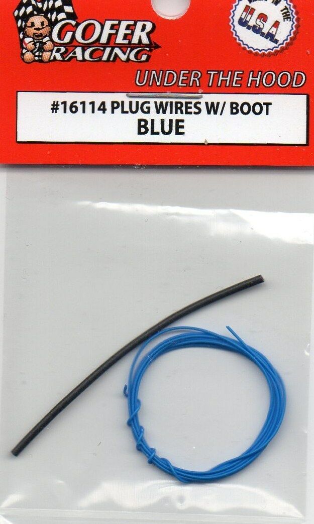 New Gofer Racing Blue Spark Plug Wires with Black Boot 1:24-1:25 16114