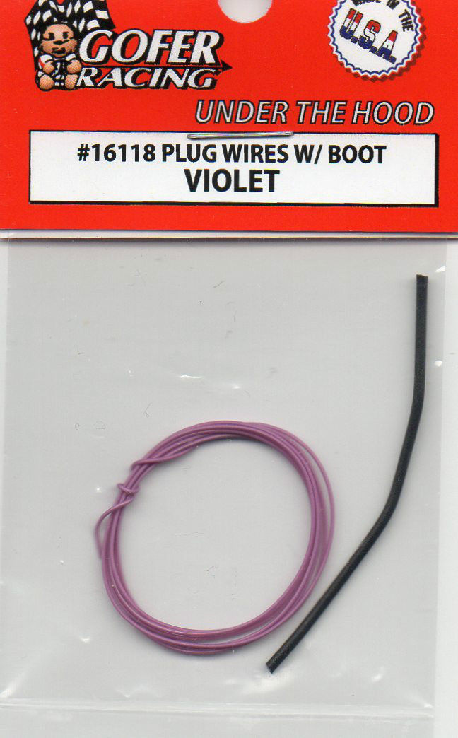 New Gofer Racing Violet Spark Plug Wires with Black Boot 1:24-1:25 16118
