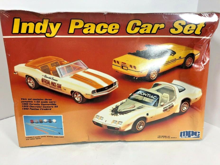 MPC #6215 3 Car Indy Pace Car Set '69 Camaro, '80 Firebird, '86 Vette SEALED!!