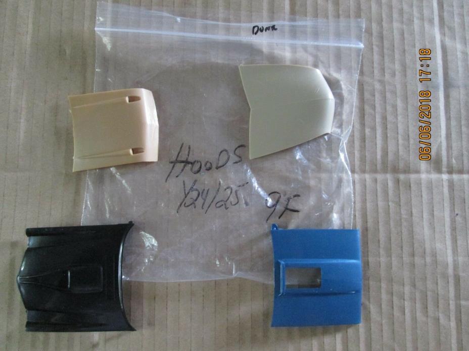 Four (4) Hoods for your diorama 1/24/25 scale parts only Package # 9F