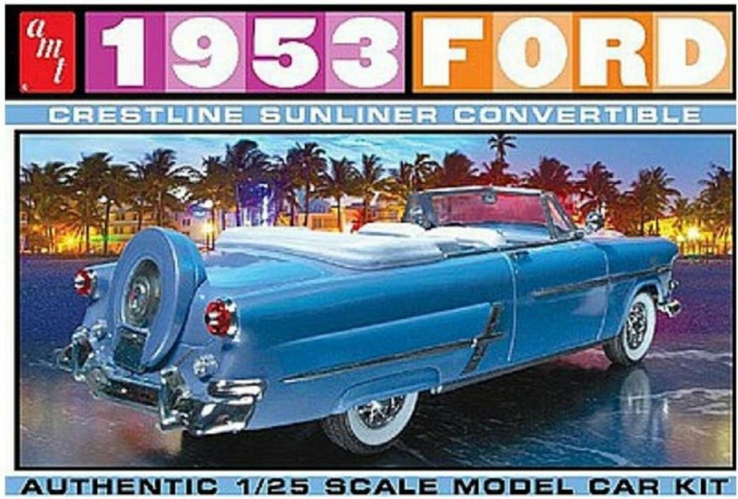 New AMT 1953 Ford Crestline Sunliner Convertible Model Kit 1:25 amt1026