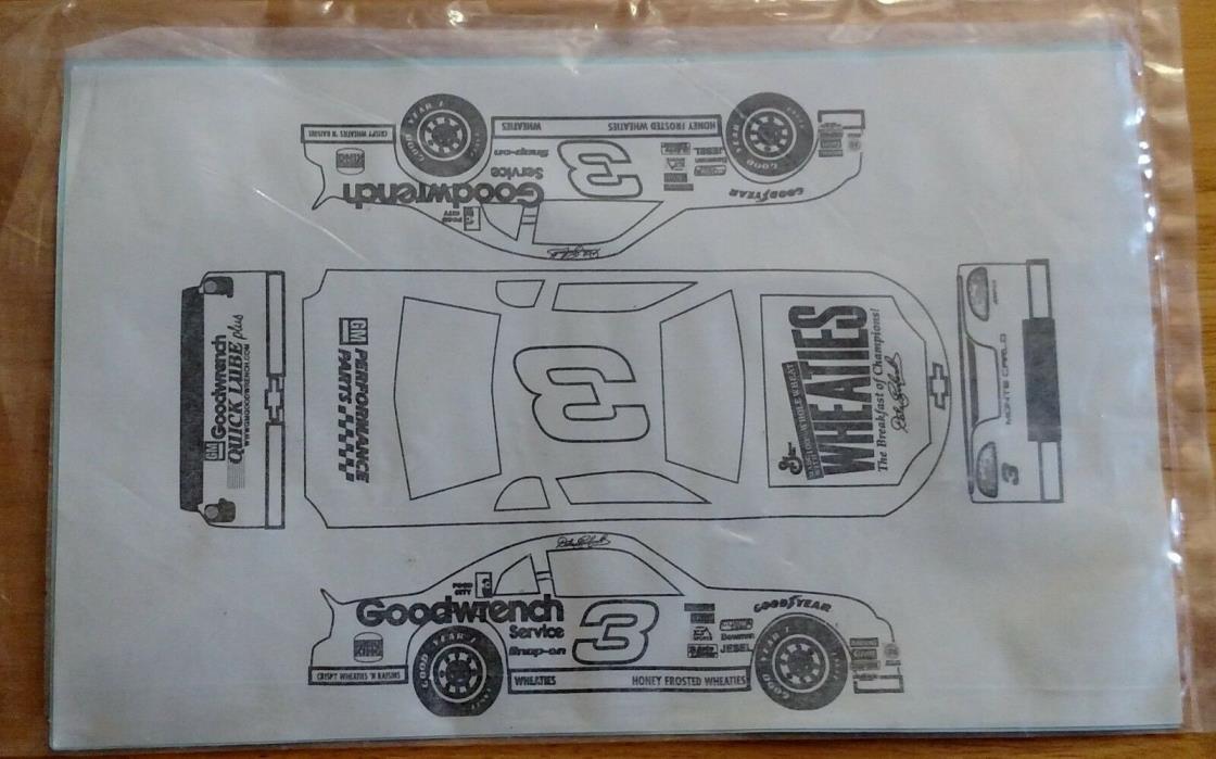 Wheaties #3 Dale Earnhardt Goodwrench model car decal kit 1/24 scale