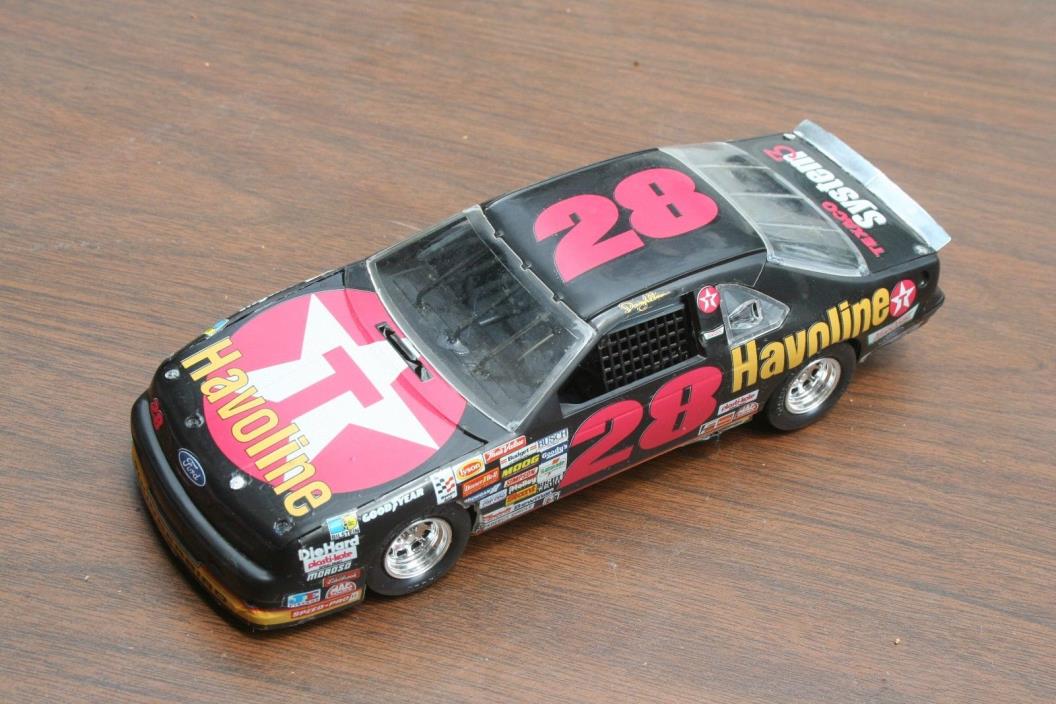 1990s 1/25th Scale Plastic Built Model Nascar #28 Davey Allison Texaco Ford