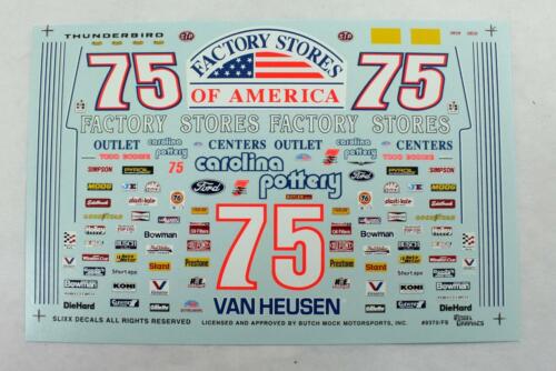Vintage #75 Todd Bodine 1993 Factory Stores America Thunderbird Nascar Decal Set