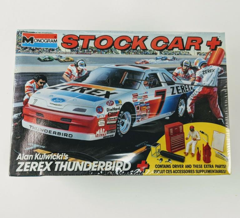MONOGRAM ZEREX Thunderbird Alan Kulwicki's Model kit 2908 SEALED Stock Car 1990
