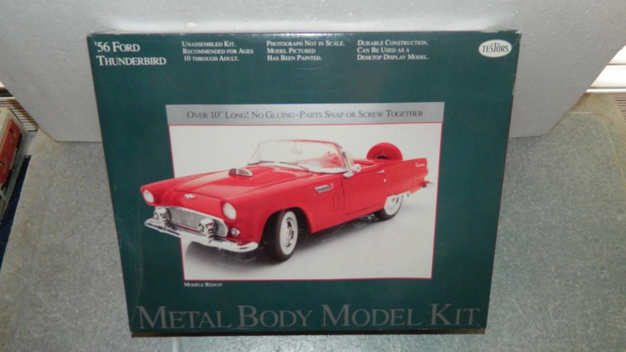 Testors 1956 Ford Thunderbird Convertible Metal Model Car Kit 171