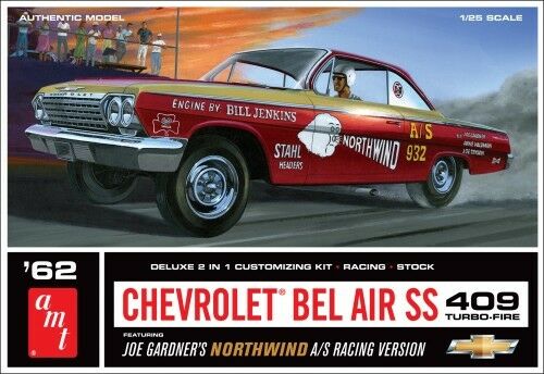 AMT 1962 Chevy Bel Air SS 409, 1/25, New (2014), in Factory Sealed Box
