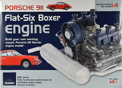 Franzis Flat 6 Porsche Boxer Engine 1:4 Scale Working Model Assembly Kit PE12