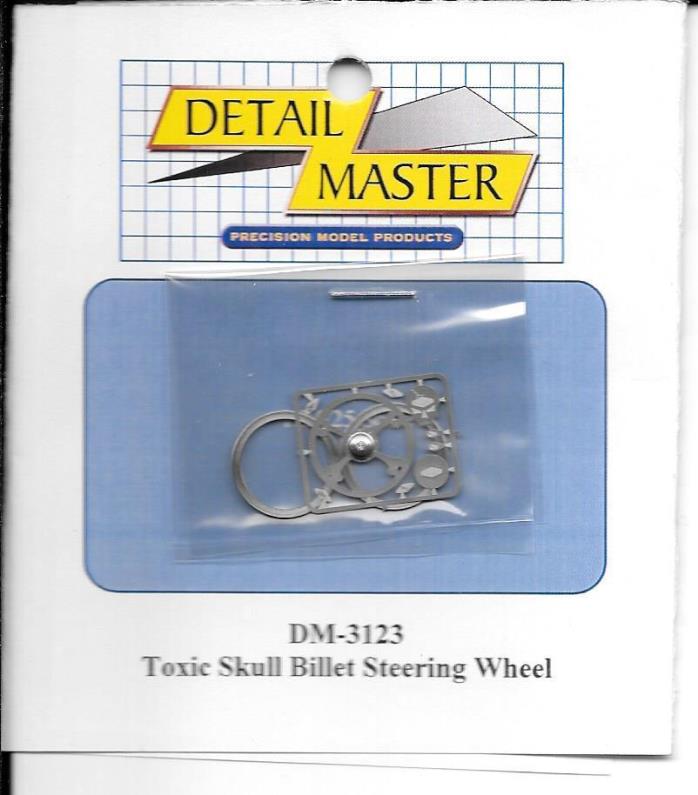 Detail Master Toxic Skull Billet Steering Wheel,  Photo Etch 1/24 -25 3123 ST