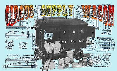 1/16 SCALE MODEL CIRCUS SUPPLY WAGON INSTRUCTIONS & FULL SIZE PRINTED PLANS