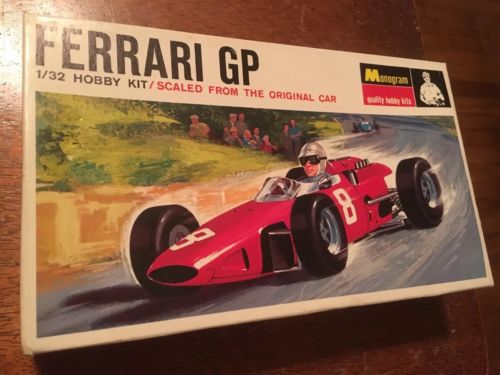 VINTAGE 1966 MONOGRAM FERRARI GP MODEL PC137-70 COMPLETE & UNASSEMBLED