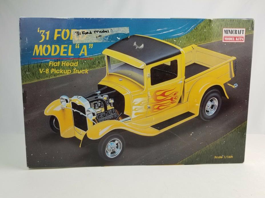 Minicraft '31 Model A Ford Galt head Model Kit 1/16th scale complete in box