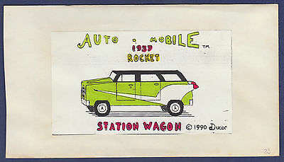 AUTO-MOBILE 1957 ROCKET STATION WAGON PAPER MODEL KIT (#33 IN EXPERIMENTAL RUN)