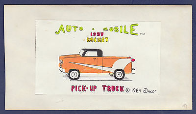AUTO-MOBILE 1957 ROCKET PICK-UP TRUCK PAPER MODEL KIT (#49 IN EXPERIMENTAL RUN)